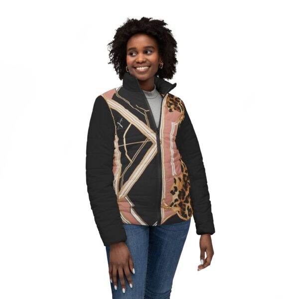 LN&Co  Signature I Chic Women’s Puffer Jacket with Leopard Print - Stylish & Warm Winter Layering - Image 3