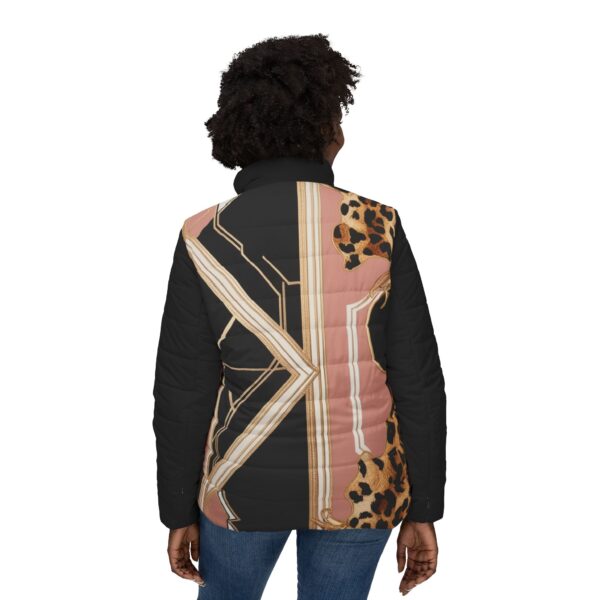 LN&Co  Signature I Chic Women’s Puffer Jacket with Leopard Print - Stylish & Warm Winter Layering - Image 4
